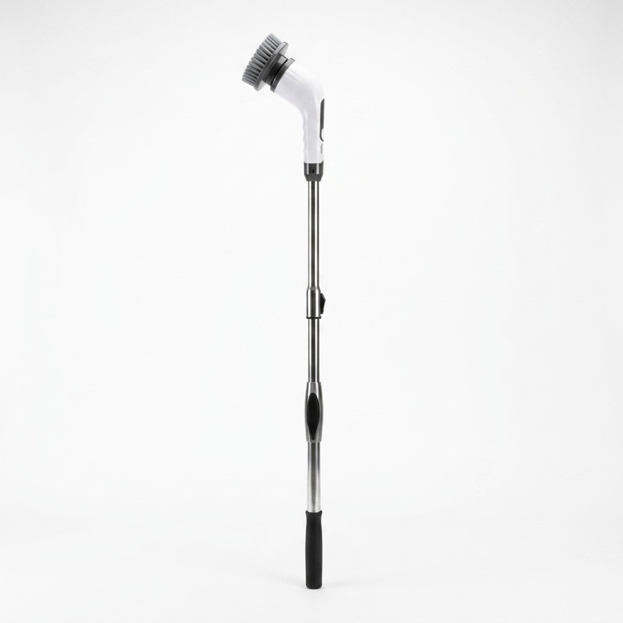 cordless electric spin scrubber with extension pole