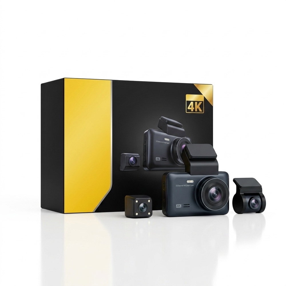 3-channel 4k dash cam